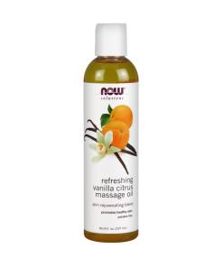 NOW Foods - Refreshing Vanilla Citrus Massage Oil - 237 ml.