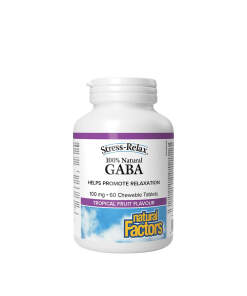 Natural Factors 100% Natural GABA 100 mg (60 Chewables
