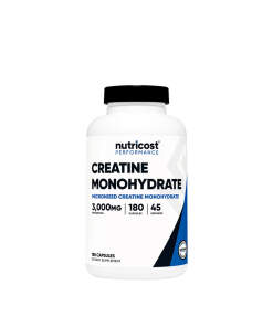 Nutricost Creatine Monohydrate Capsules (180 Capsules)