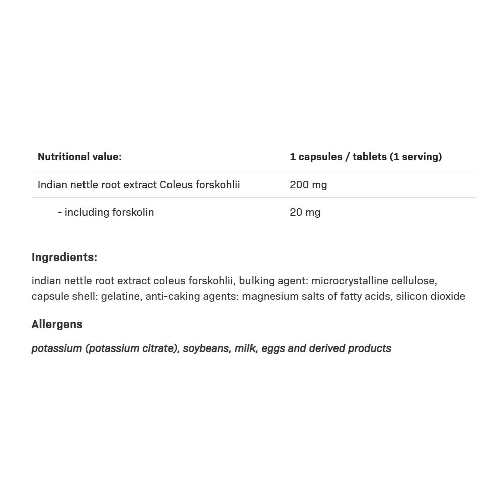 Coleus Forskohlii – 90 kapsulas - Billede 3