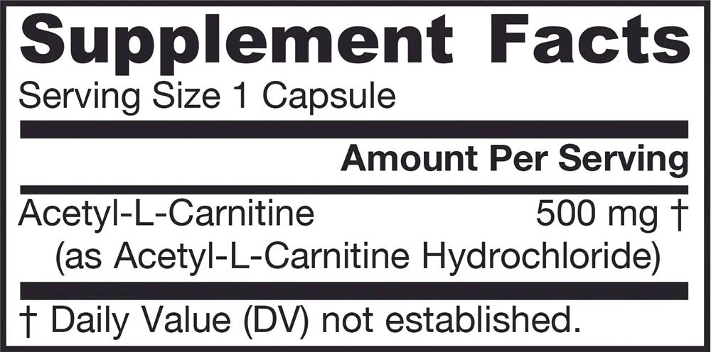 Acetyl L-Carnitin – 500mg – 60 kapsulas - Billede 5