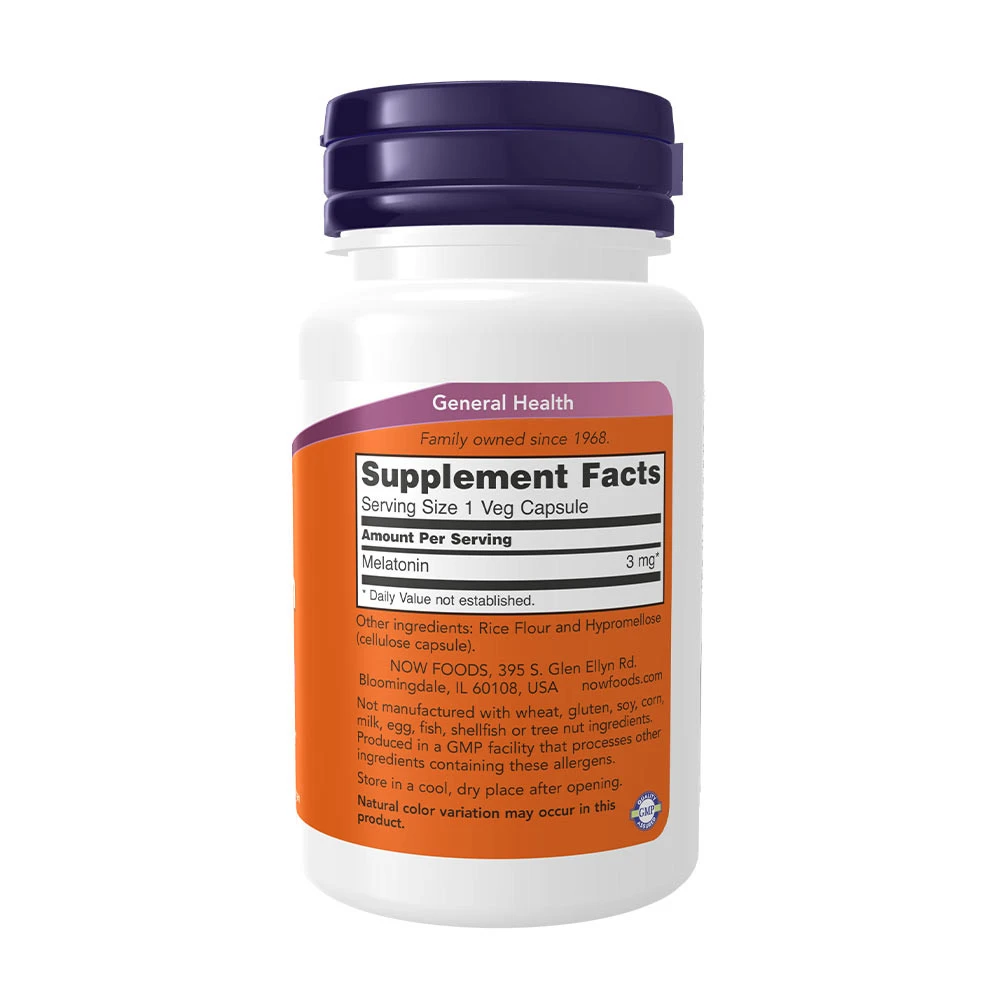 Melatonīns – 3 mg – 60 vegetablas kapsulas - Billede 8