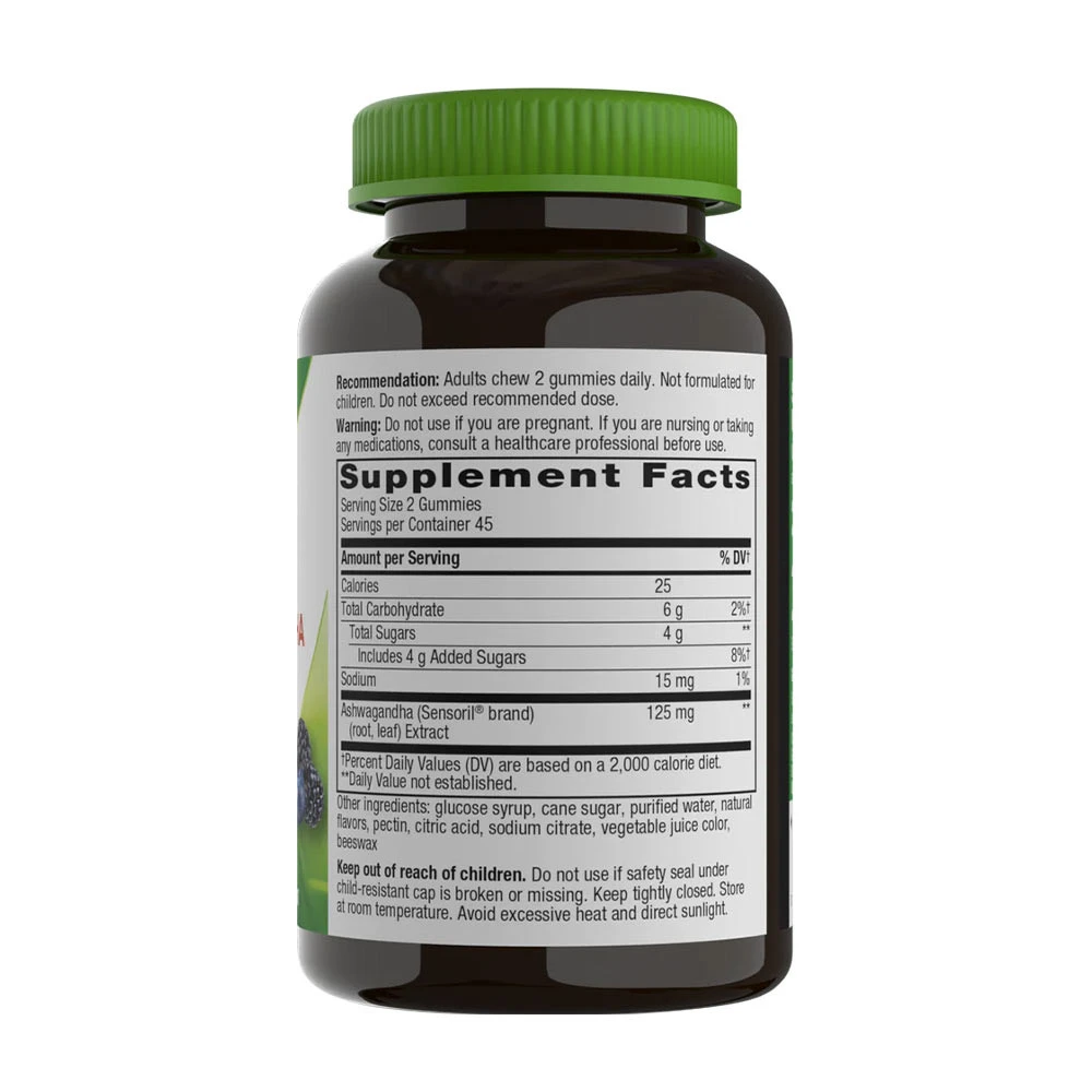 Nature's Way – Ashwagandha gummies, berry – 90 stk - Image 7