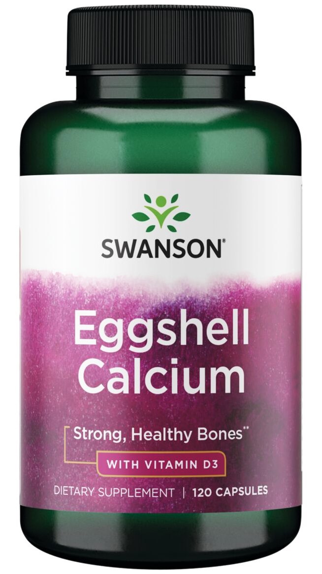 SWANSON Eggshell Calcium with Vitamin D-3 120kaps