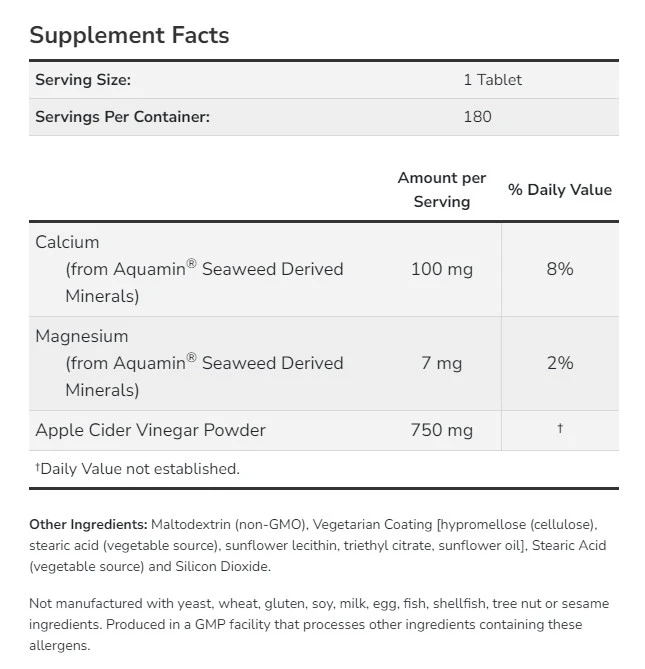 Æblecidereddike – 750 mg ekstrastyrke – 180 tabletes - Image 4
