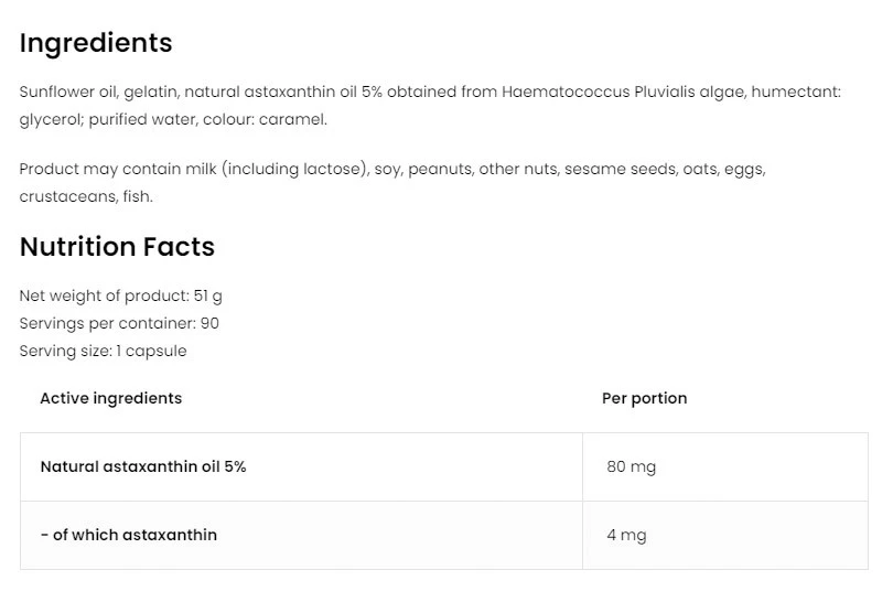 OstroVit – Astaxanthin Forte – 90 kapsler - Image 5