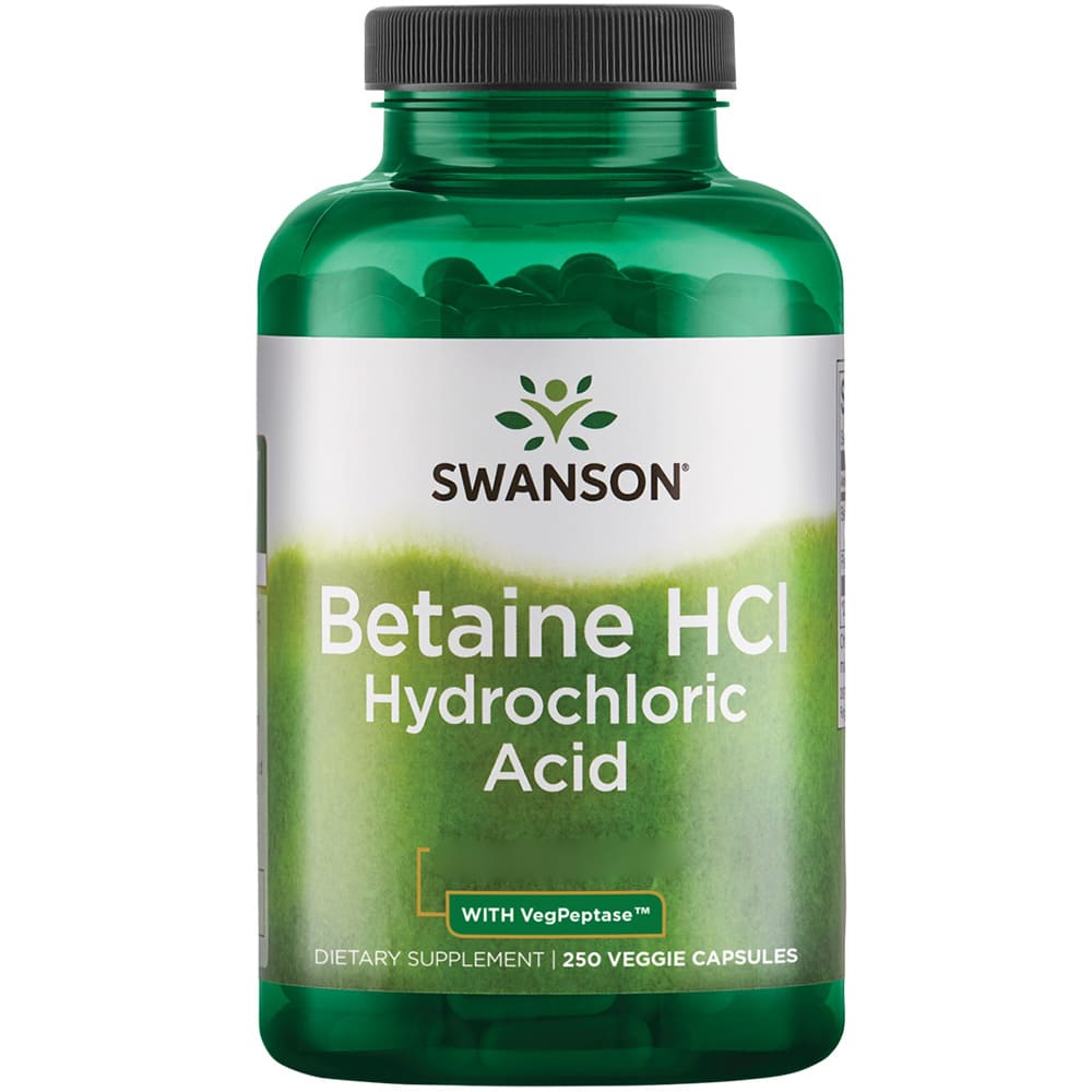 Betain HCl saltsyre – 250 vegānas kapsulas - Image 2