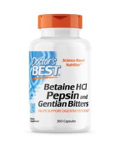 Betaine HCl Pepsin & Gentian Bitters - 360 caps