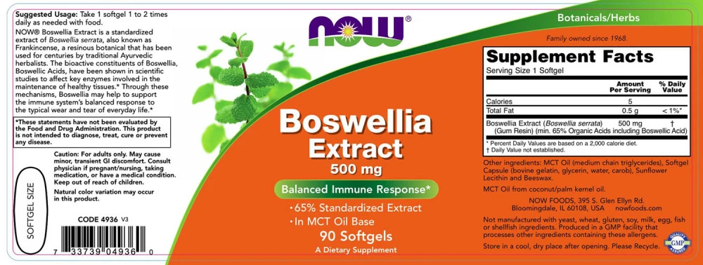 Boswelliaekstrakt – 500 mg – 90 blāvas kapsulas - Image 3