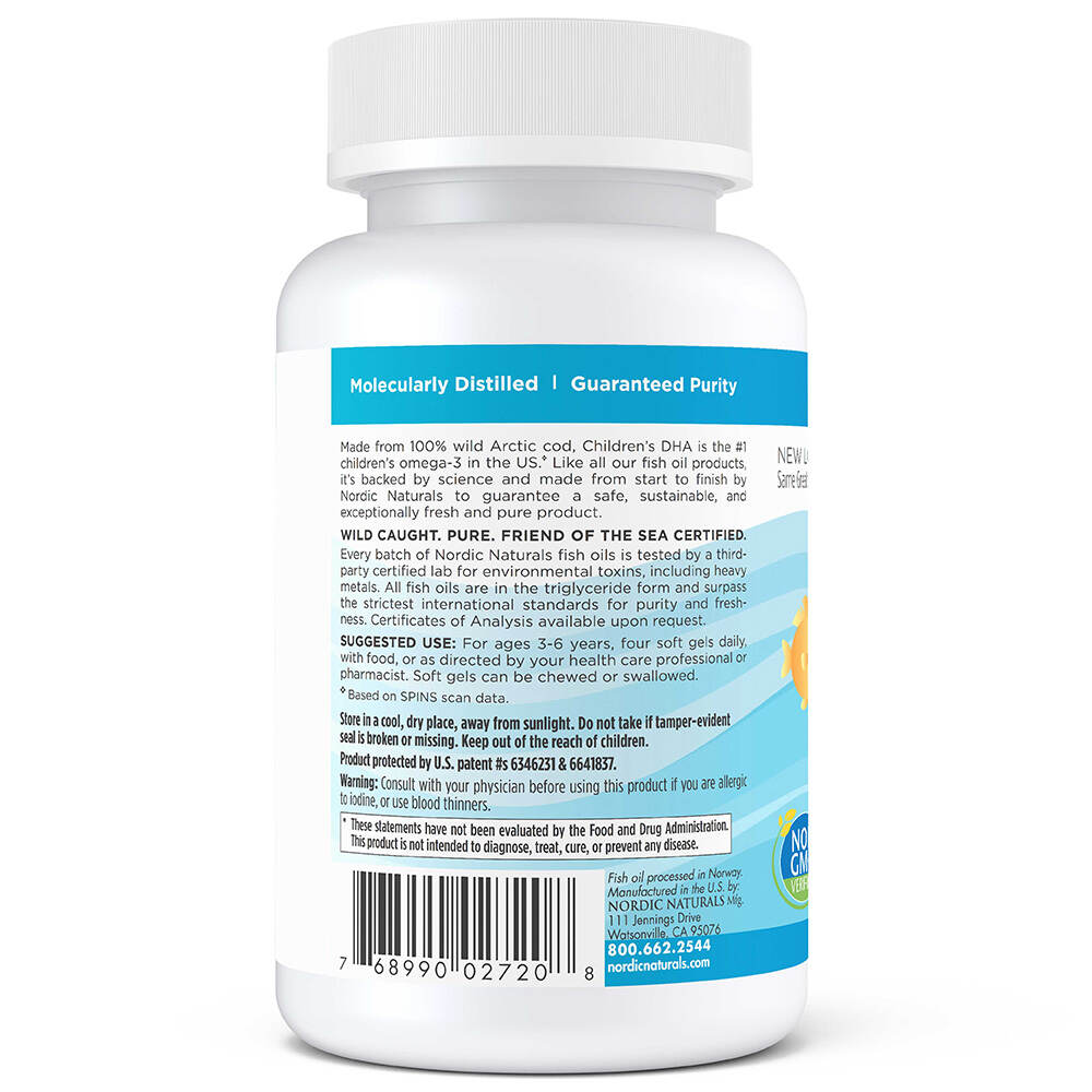 Børns – DHA, 250mg Omega-3 jordbær – 360 mini softgels - Image 3