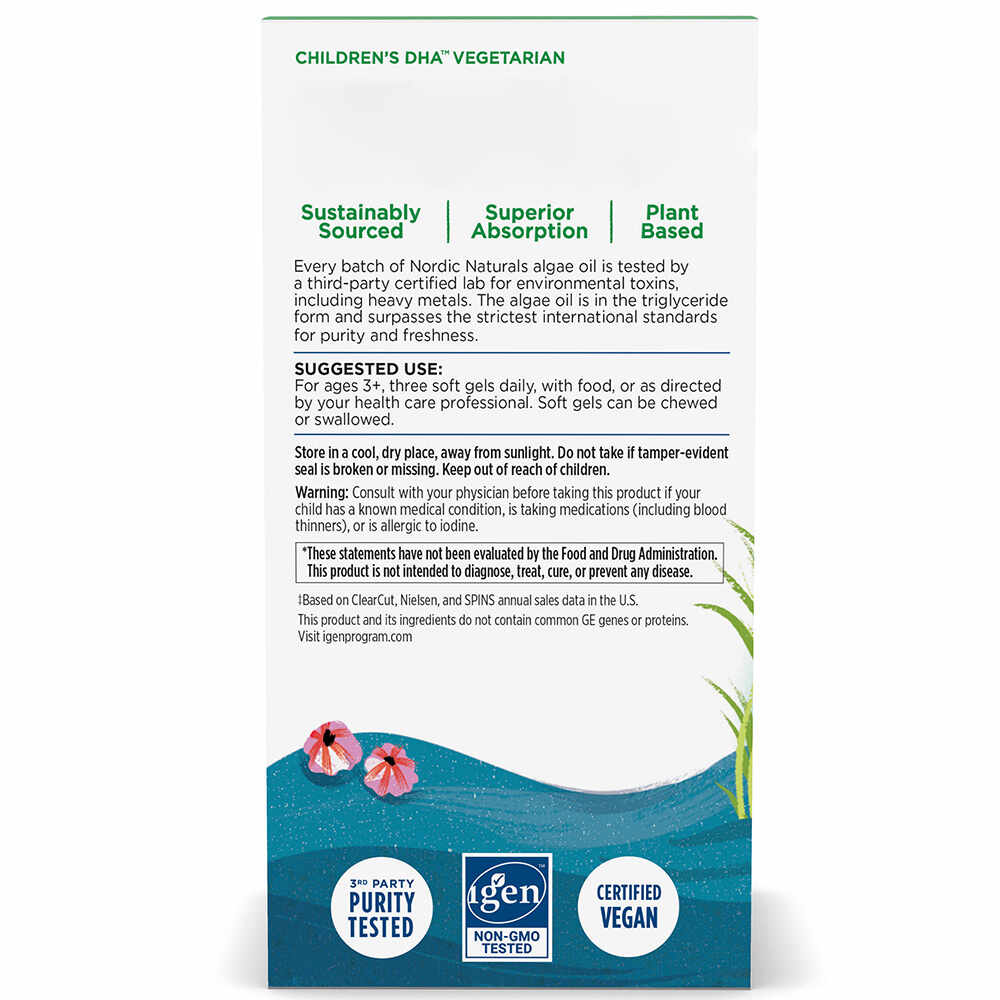 Børns DHA Vegetarisk – 375 mg Bērnu limonāde – 120 tyggetablettes - Image 4