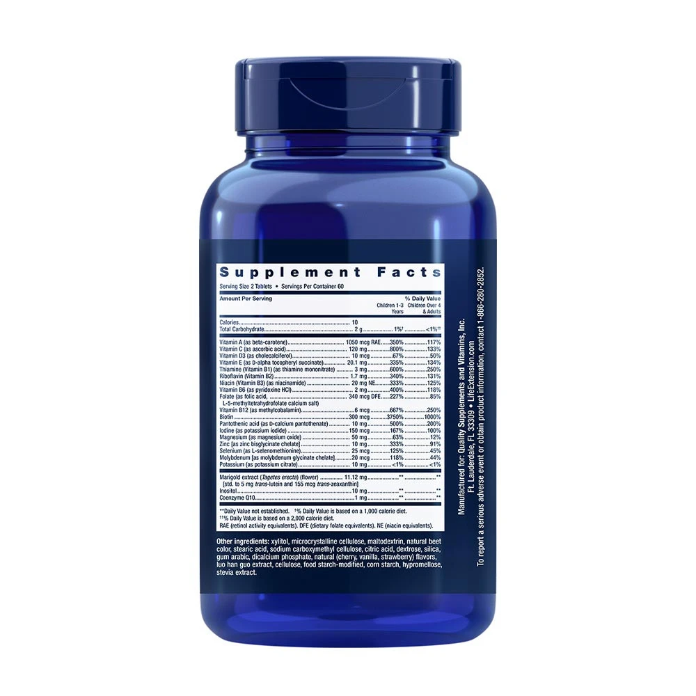 Børneformel Life Extension Mix – Natural Berry – 120 tyggetablettes - Image 3