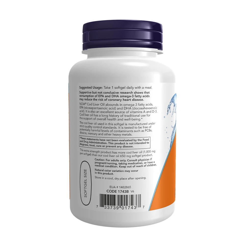 Torskeleverolie – 1000 mg ekstra stiprums – 90 softgels - Image 5