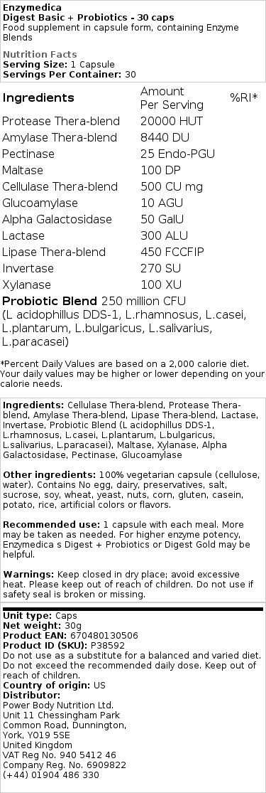 Digest Basic + Probiotika – 30 kapsulas - Image 2