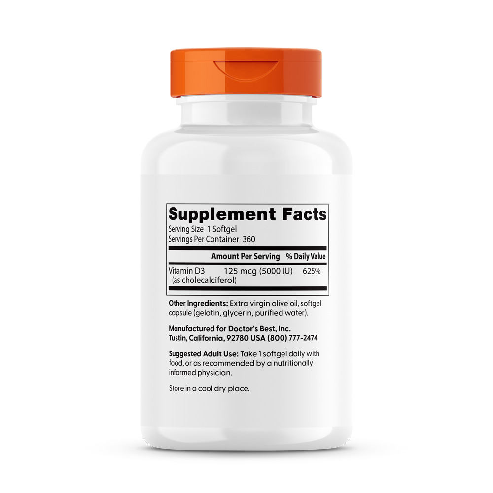 D3-vitamin – 5000 IE – 360 softgels - Image 5