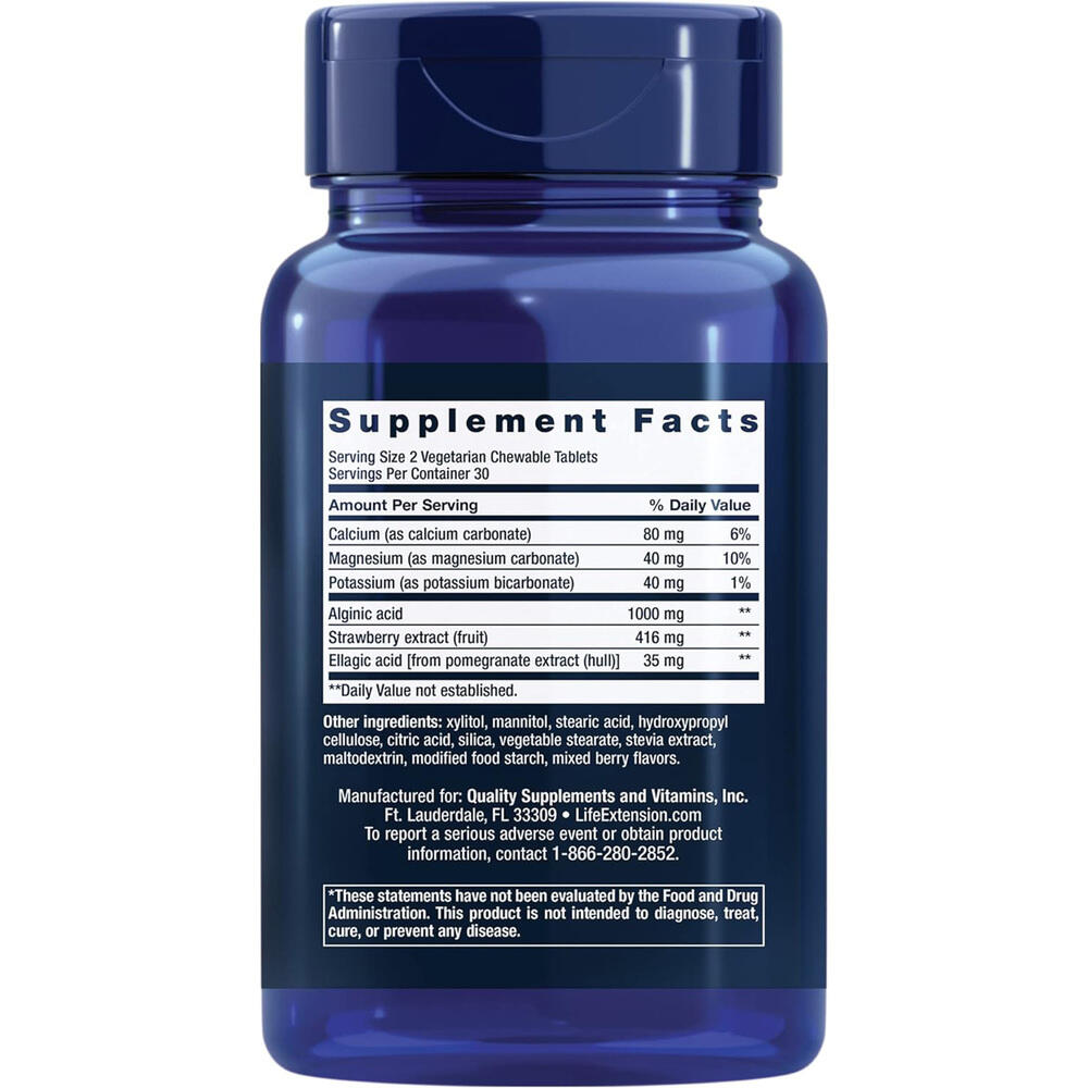 Esophageal Guardian – Berry flavor – 60 vegetariskās tyggetabletes - Image 3