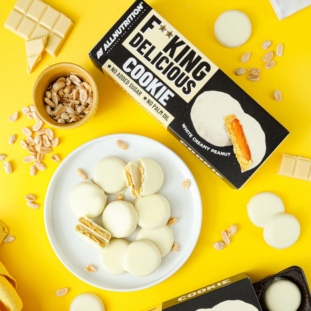 Fitking – Lāču Kiks, Hvid Cremet Peanut – 128g - Image 4