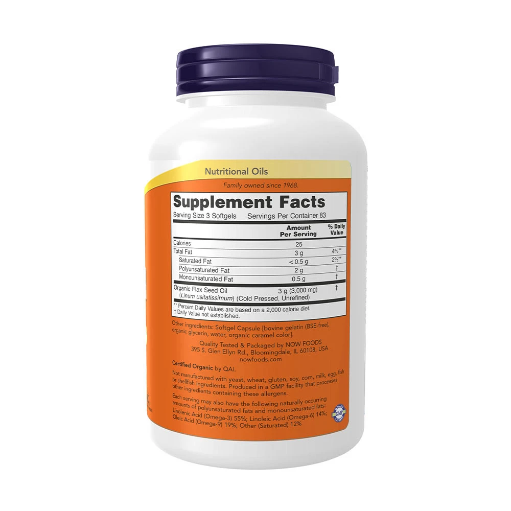 Hørfrøolie – 1000 mg – 250 blāvas kapsulas - Image 6