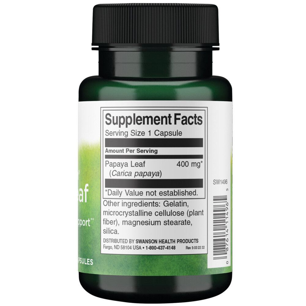 Fuldspektret Papayabladekstrakt – 400 mg – 60 kapsler - Image 3