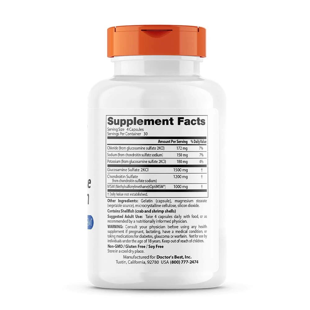 Glucosamin Chondroitin MSM med OptiMSM – 120 kapsulas - Image 2