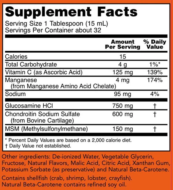 Glukozamīns un kondroitīns med MSM šķidrums – 473 ml - Image 5