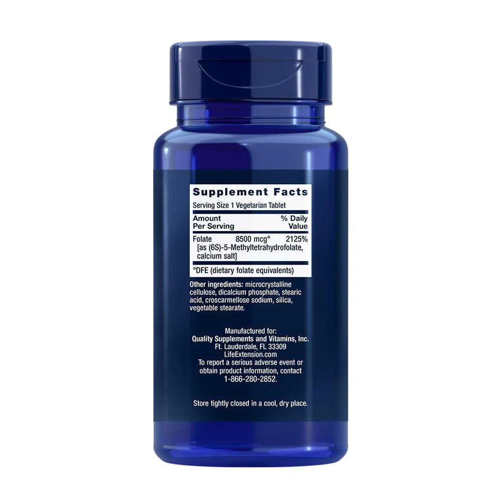 High Potency Optimized Folate – 30 vegetariskās fanes - Image 3