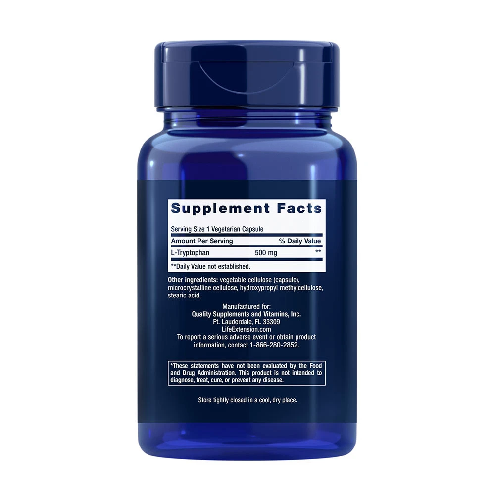 L-Tryptophan – 500 mg – 90 vkap - Image 3