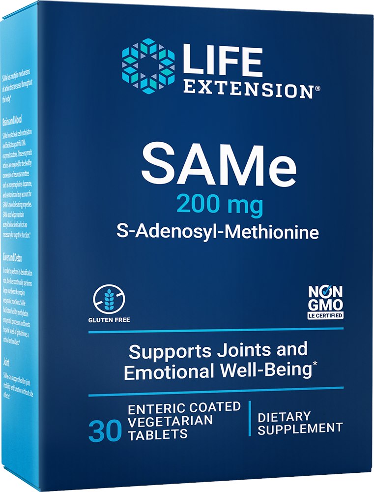 Life Extension - SAMe 200 mg (S-Adenosyl-Methionine) (30 Tablets)