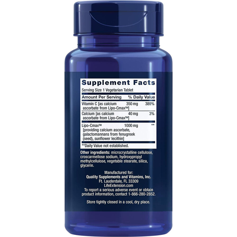 Life Extension – Vitamin C 24-Hour liposomal hydrogel formule – 60 veg tabletes - Image 5