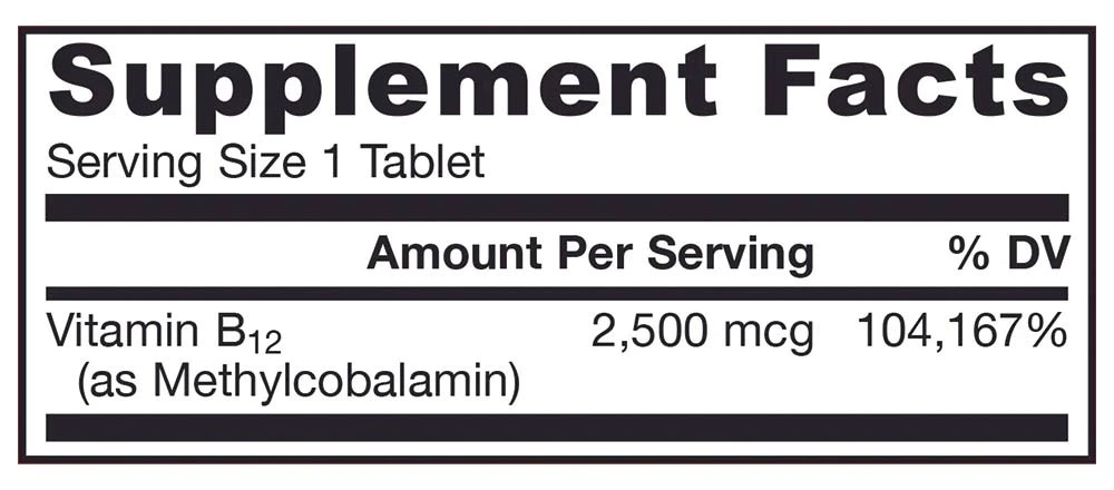 Methyl B-12 – 2500 mcg sugetablas - 100 sugetbl - Image 7