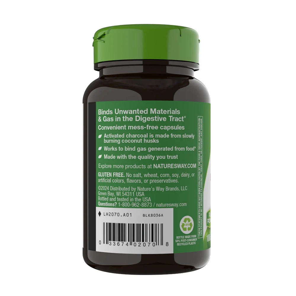 Nature's Way – Aktivētais trāķul 100 kapsulas - Image 3