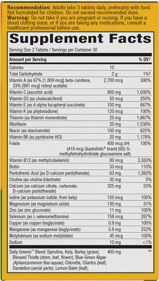 Nature's Way – Alive! Max3 dienas multivitamīni bez dzelzs 90 tabletes - Image 7