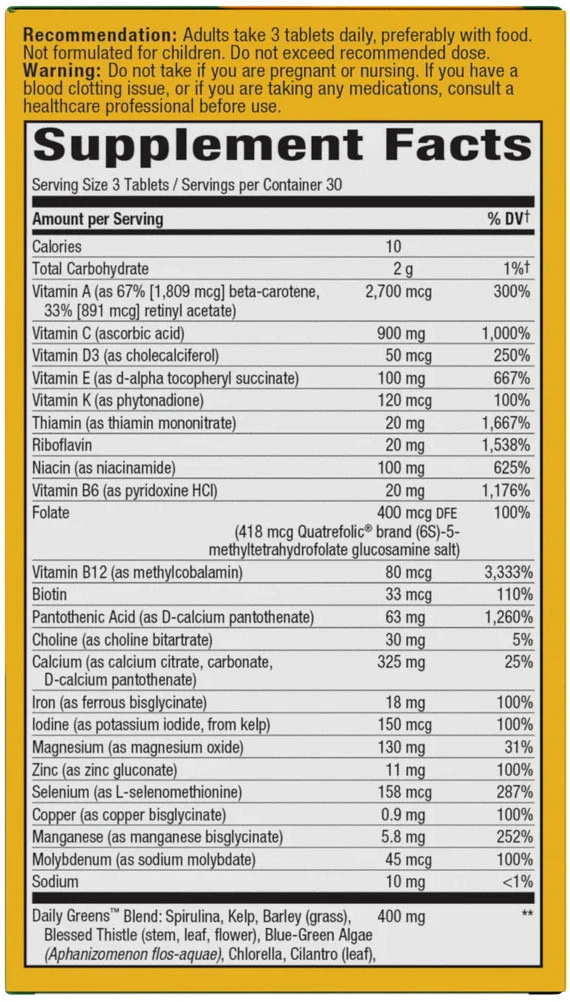 Nature's Way – Alive! Max3 Potency multivitamīni 90 tabletes - Image 2