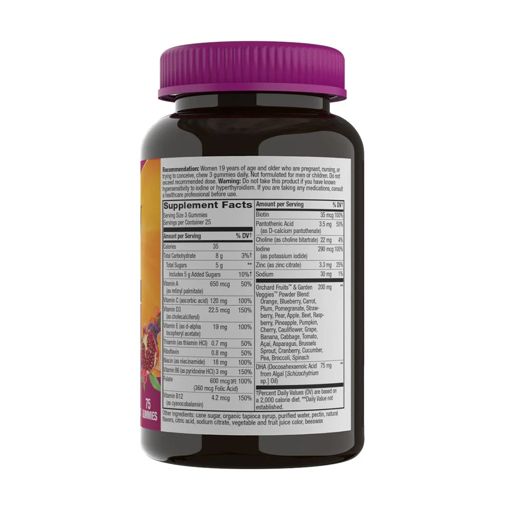 Nature's Way – Alive! Premium prenatal gummies, jordbārzu citron 75 stk - Image 7