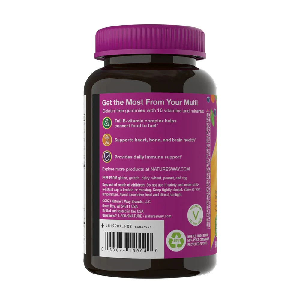 Nature's Way – Alive!® Women's 50+ Gummy multivitamīni, Mixētas ogas 60 gab - Image 5