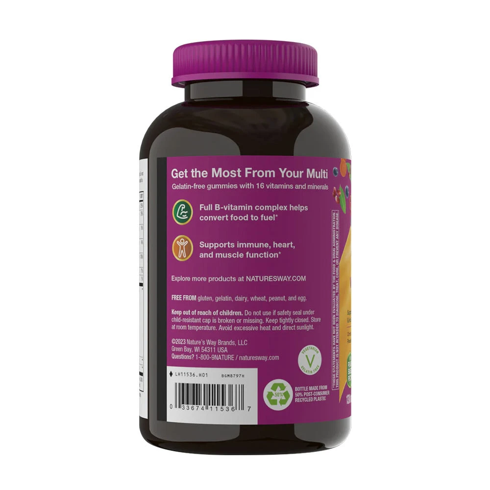 Nature's Way – Alive! Women’s Gummy multivitamīni, Mixed Berry 130 stk - Image 3