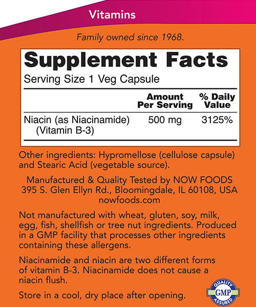 Niacinamid – 500 mg – 100 kapsler - Image 4