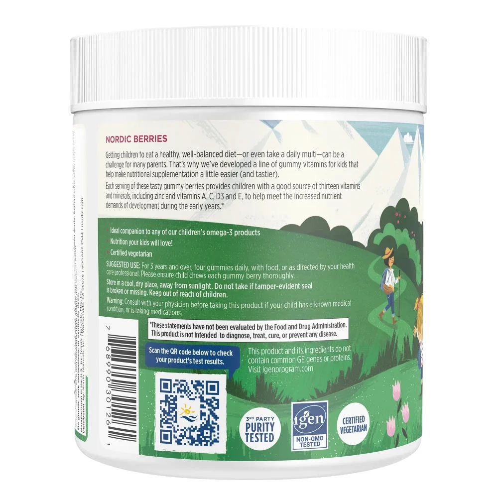 Nordiske Bær – Multivitamīns, ķiršu ogu – 120 gummibērni - Image 5
