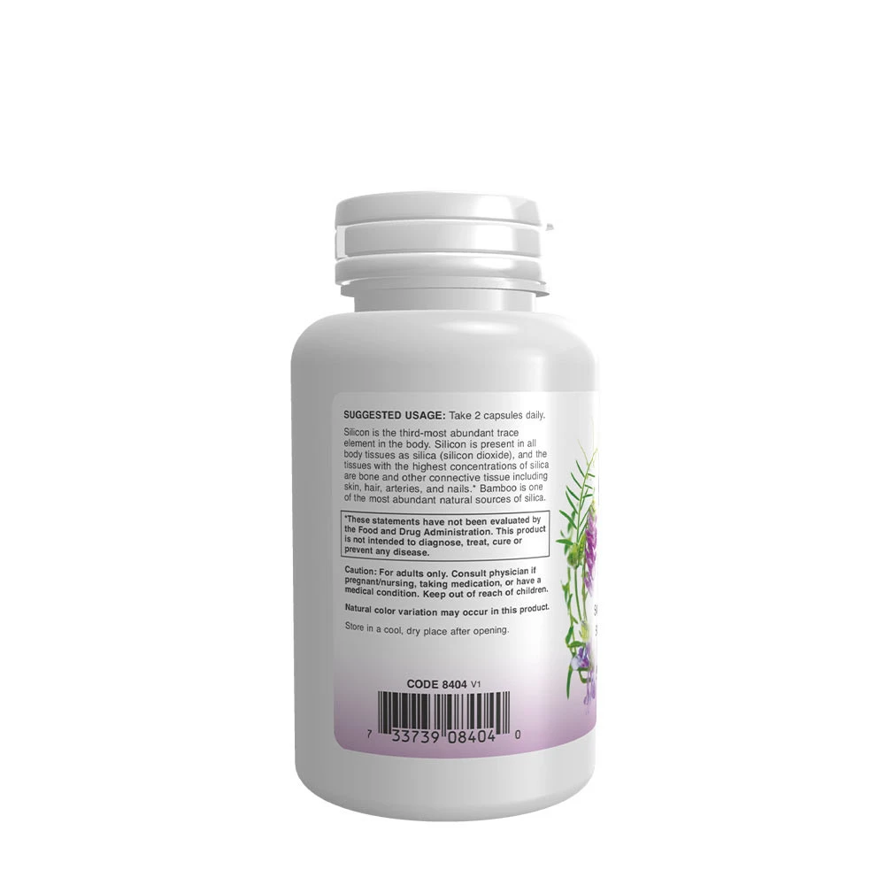 NOW Foods – Bamboo Silica Beauty 90 veg kapsulas - Image 5