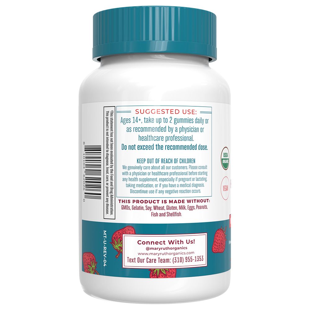 Økologiskie matu, ādas un nagu gumijas ar zemeņu garšu – 60 gab - Image 3