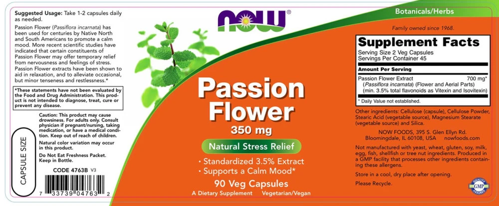 Passionsblomst – 350 mg – 90 vegetatīvas kapsulas - Image 4