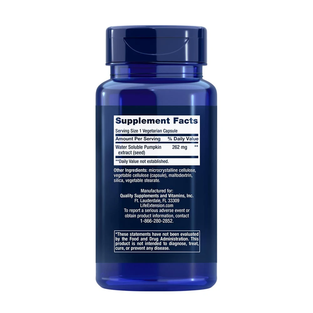 Græskarfrøekstrakt, vandopløselīgs – 60 kapsulas - Image 3