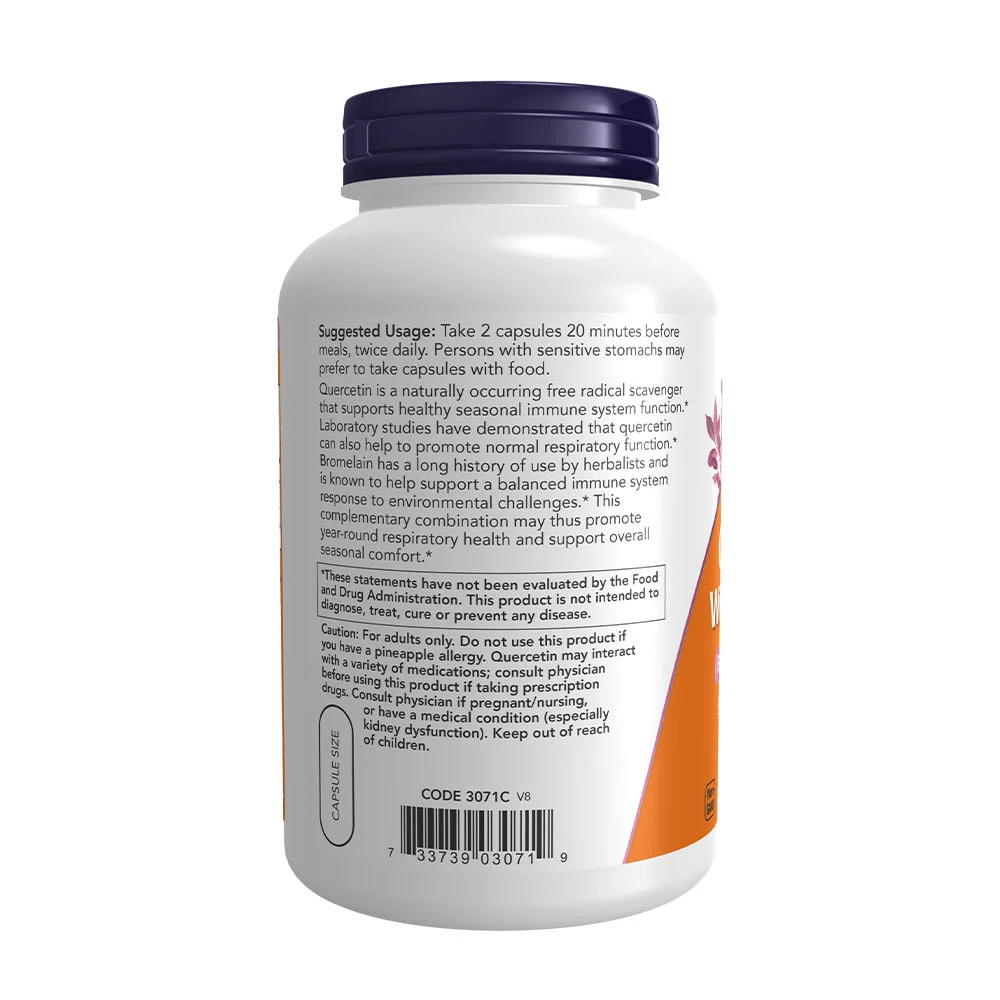 Quercetin med bromelain – 240 vegānas kapsulas - Image 5