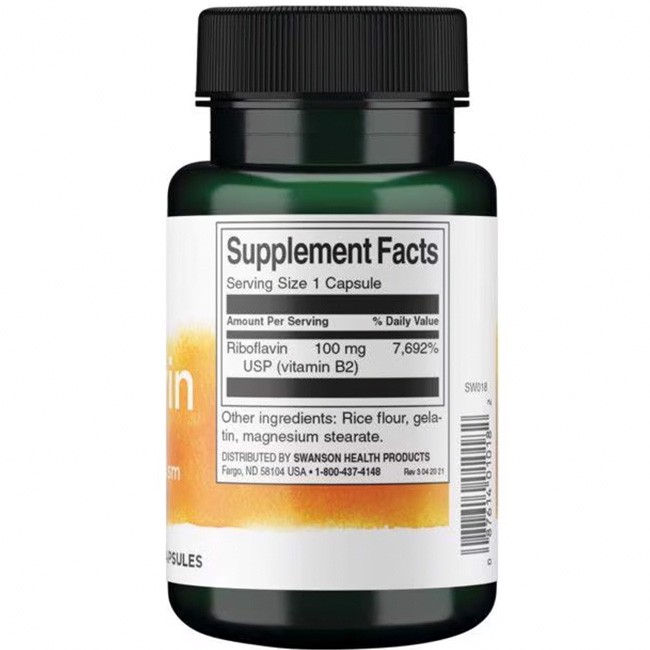 Riboflavin Vitamin B2 – 100 mg – 100 kapsulas - Image 3