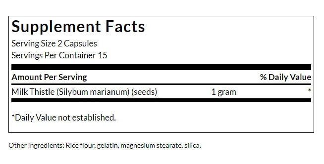 Marietidsel i pilnpielāde – 500 mg – 30 kapsulas - Image 2