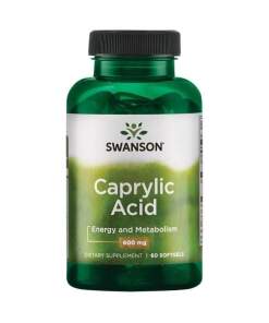 SWANSON Kwas kaprylowy 600mg 60 kaps