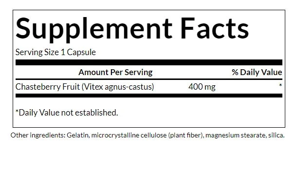 Fuld spektrum Kyskhedstrēma – frukt, 400 mg – 120 kapsulas - Image 2