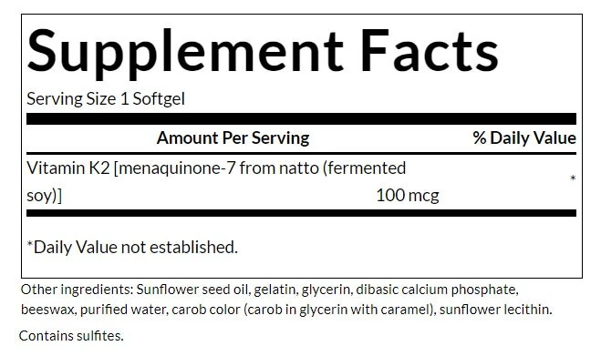 Vitamin K2 – Naturligt, 100 mcg – 30 softgels - Image 6