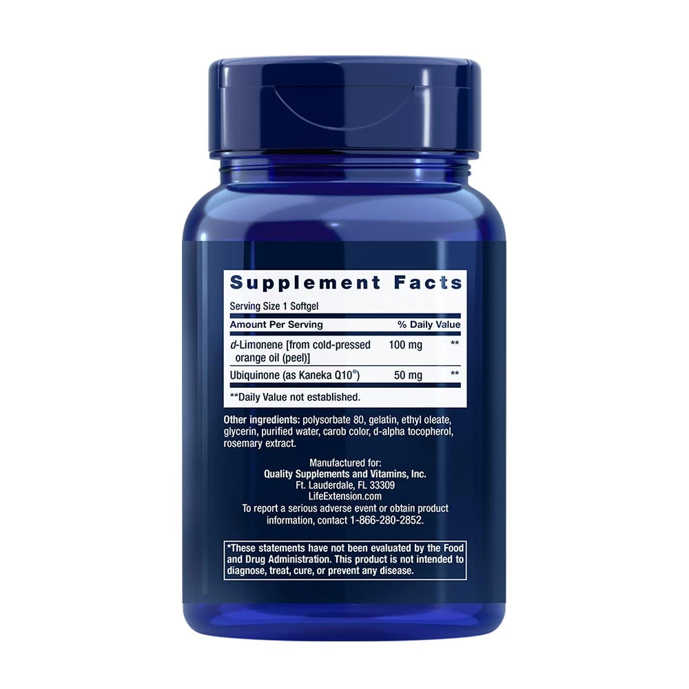 Superabsorberbar CoQ10 med d-Limonēne – 50 mg – 60 softgels - Image 3