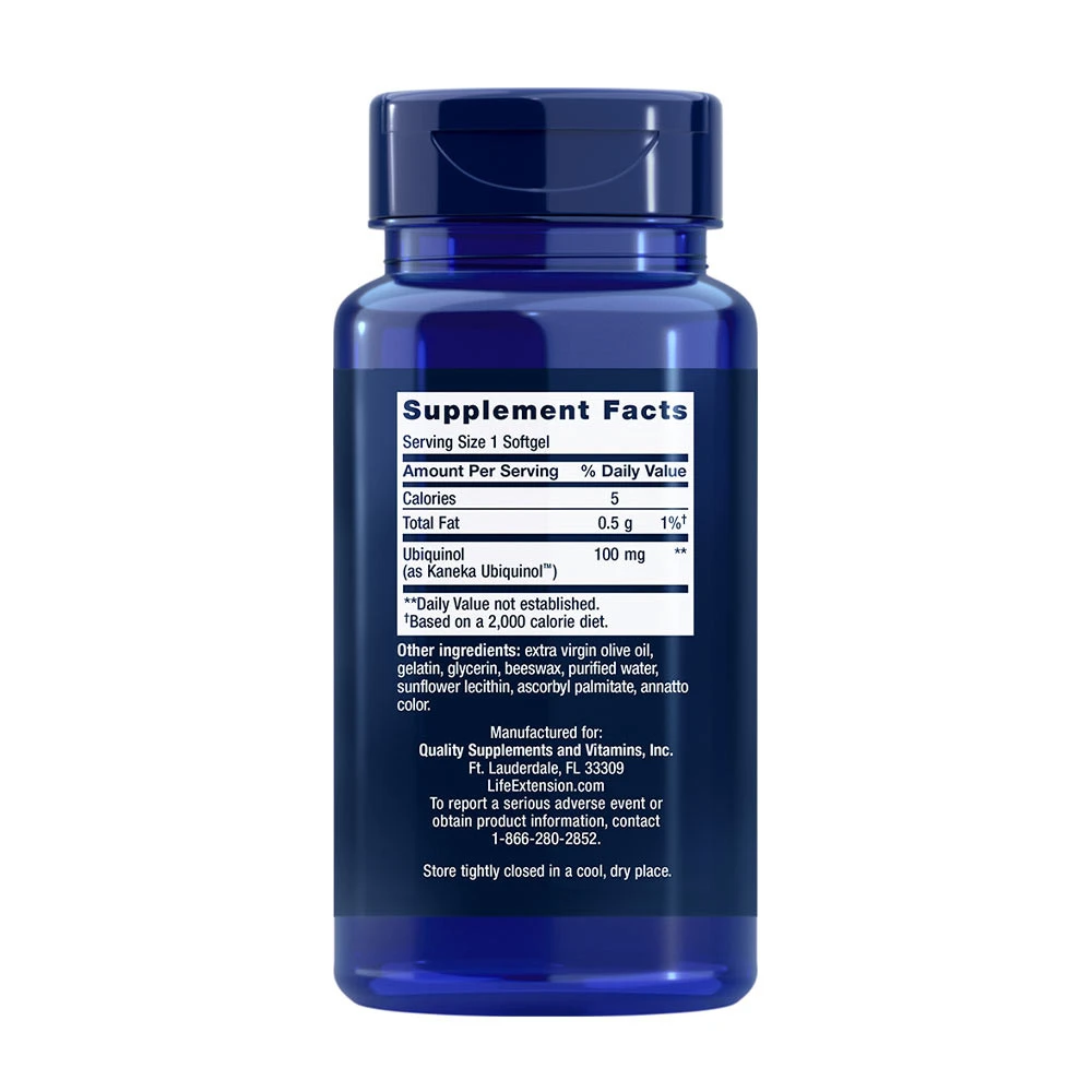 Super Ubiquinol CoQ10 – 100mg – 60 softgels - Image 3